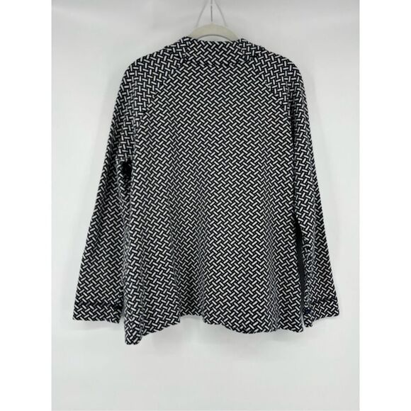 T By Talbots Asymmetrical Cross Stitch Lightweight Sweatshirt Size Large Petite - Picture 3 of 10